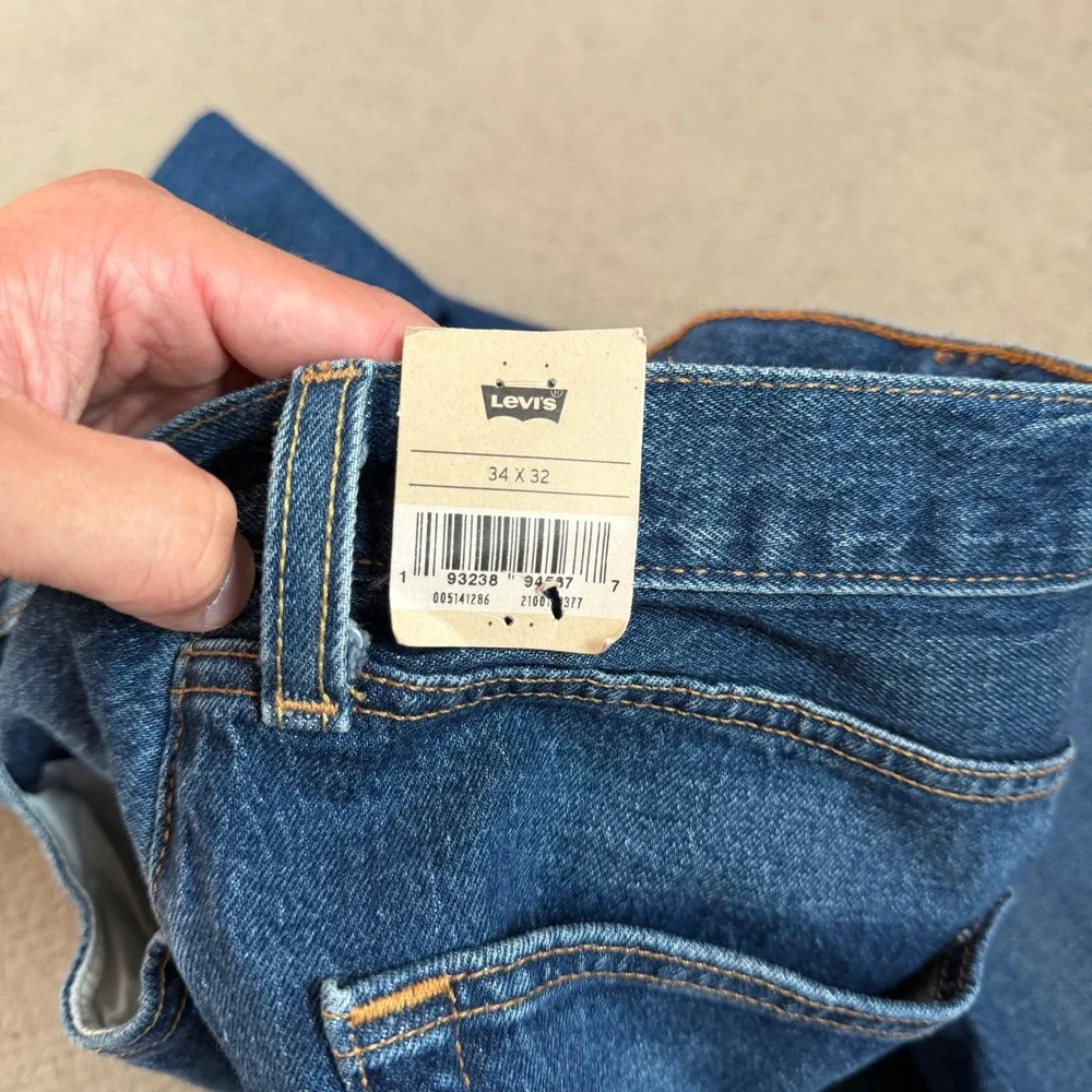 Vintage 2000s Levis 501 Original Fit Straight Leg Blue Jeans Mens 34x32 NWT
